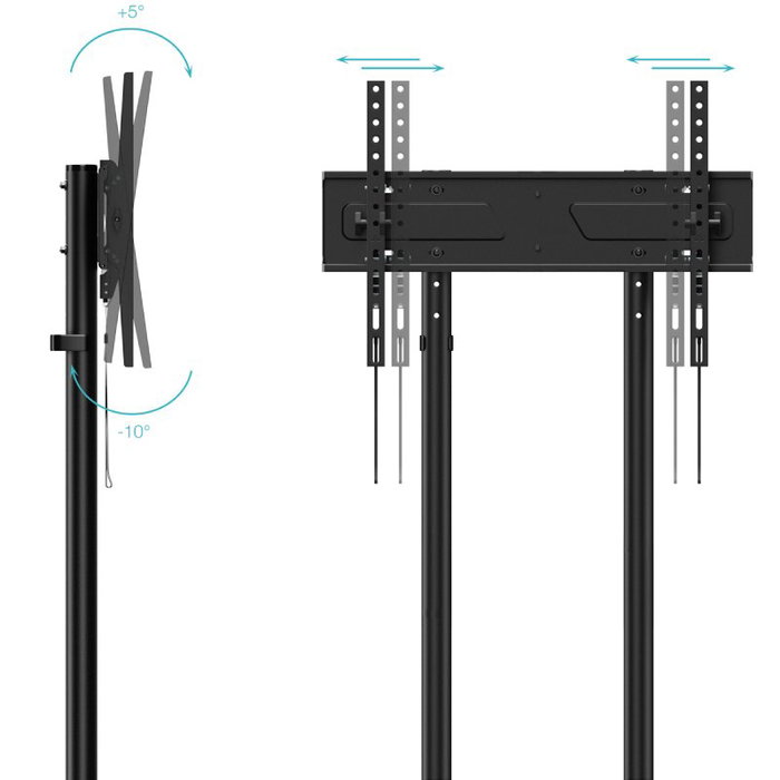 Tooq Soporte de Suelo Kefrén FS1150M-B para TV de 37-70 Pulgadas